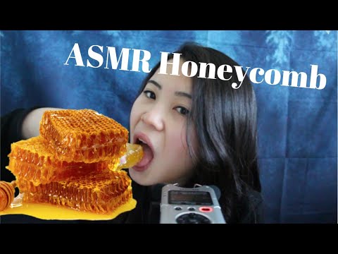 [ASMR] Eating Raw Honeycomb 🍯  | Mouth Sounds | Tapping Sounds