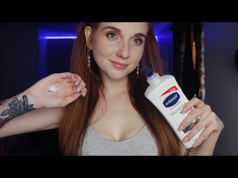 ASMR | Sub Request - Lotion Sounds 😌 (hand, chest & shoulder rubbing & lotion on latex gloves)