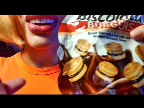 ASMR Eating Crunchy Bischolata Biscuits W/ Audio Whispering