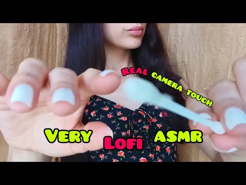 ASMR Eyes cleaning with q-tip/cotton swab (actual camera touch, lofi, background noise)