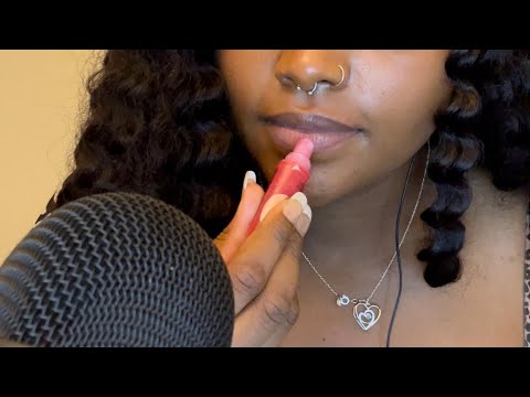 Asmr (applying & rating different kinds of lipgloss)