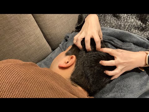 ASMR⚡️Some quick scalp tapping and scratching for relaxation. (Real person)