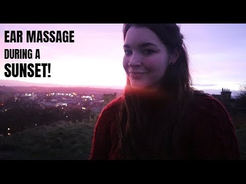ASMR A Girl Relaxes you as the Sunsets! Cliffs, Ear Massage and Cupping [Binaural]