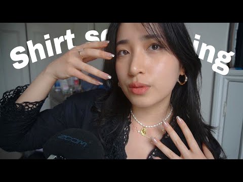 ASMR shirt scratching, collarbone tapping, jewelry tapping AGGRESIVE💍👑