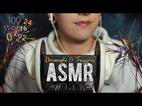 ASMR Français  ~ Décompte de 100 à 0 & Triggers & Whispering | 3DIO