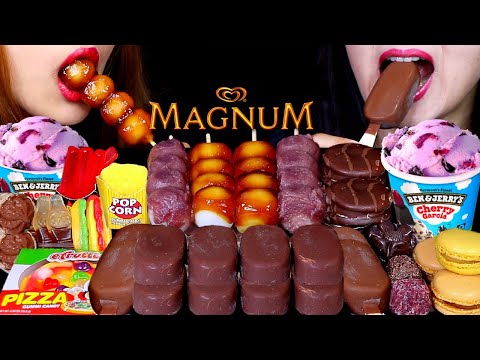 ASMR MINI DESSERTS (DANGO, MAGNUM ICE CREAM, FAST FOOD GUMMY, MACARONS, CHOCO PIE, TICO ICE CREAM)먹방