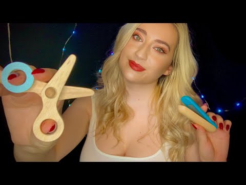 ASMR - Relaxing Hair Cut Roleplay (Wooden Toys)