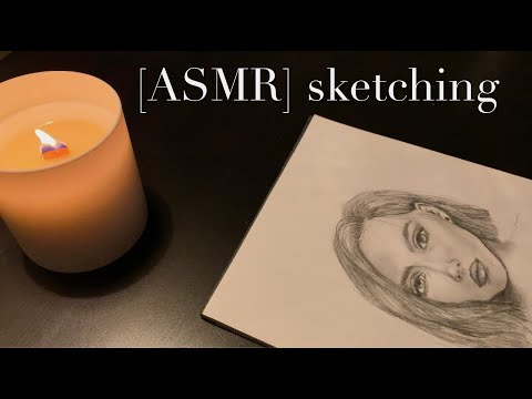 ASMR Sketching a Face! (layered pencil sounds, whispering)