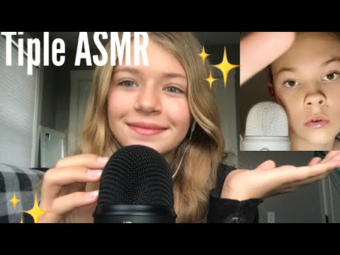 ASMR~ colab with Tiple ASMR ✨❤️! Tapping and scratching on different items! Impersonating eachother!