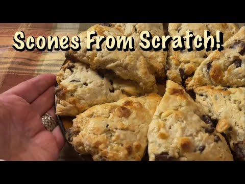 ASMR Baking Scones from Scratch! (Soft Spoken) With Chocolate chips. No talking version tomorrow.