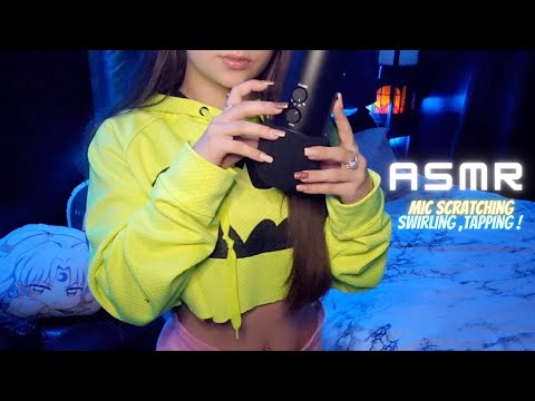 ASMR Fast And Aggressive Mic Touching, Mic Scratching, Mic Tapping, Rubbing, Swirling, Whispered