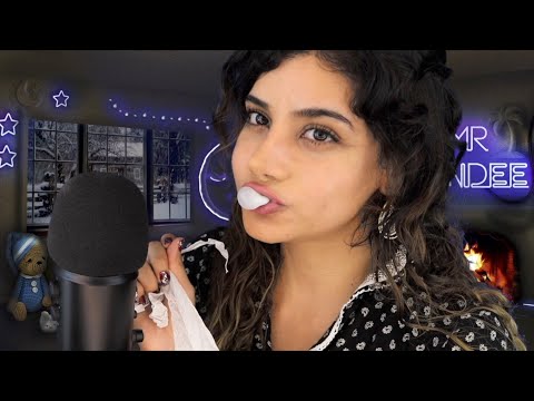 ASMR Chewing Gum While Ripping Wrapping Gift Paper