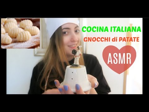 ASMR en Español♡ RECETA de COCINA ITALIANA CASERA con Kiki♡(SUB EN)HOMEMADE GNOCCHI RECIPE
