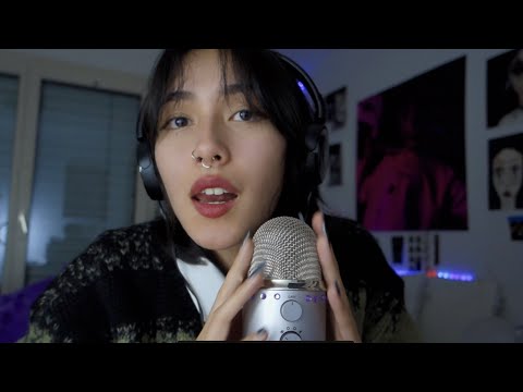 RANDOM ASMR (mouth sounds, mic scratching, nail tapping, fabric sounds,..)