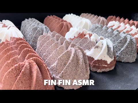 ASMR : Crunchy Oval Red + Grey + White Crumbles #397