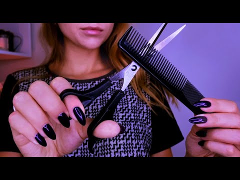 ASMR Haircut Roleplay No Talking | Hairdresser | Hair Styling Personal Attention | Hand Movements