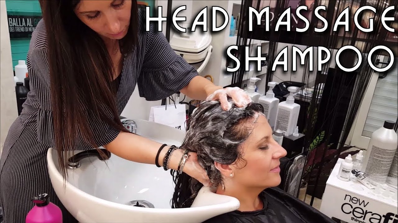 ✂️ Shampoo Head Massage and Brushing Hair - ASMR no talking - Water Sounds