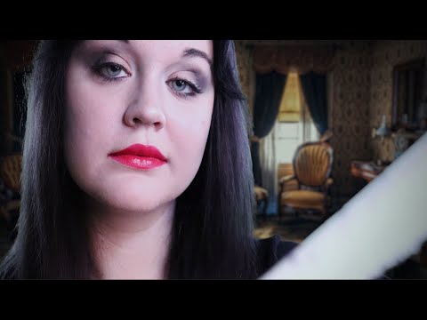 ASMR | Morticia Addams Measures You For Your Funerary Clothes (Soft-Spoken)
