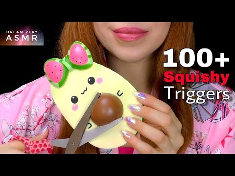 ★ASMR★ 100+ Squishy TRIGGER - super fast tapping, cutting sounds & more | Dream Play ASMR