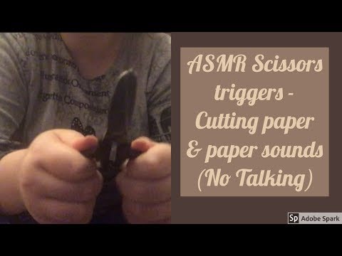 ASMR Scissors - Chopping up paper & paper sounds (No talking)