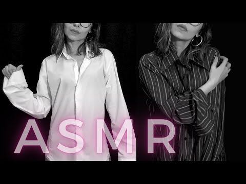 ASMR | Oversized Shirt Scratching | Black & White ASMR | Fabric Sounds (No Talking)