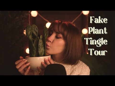 ASMR // Faux Jungle 🪴 [Artificial Plant Tapping, Tracing, Crunching]