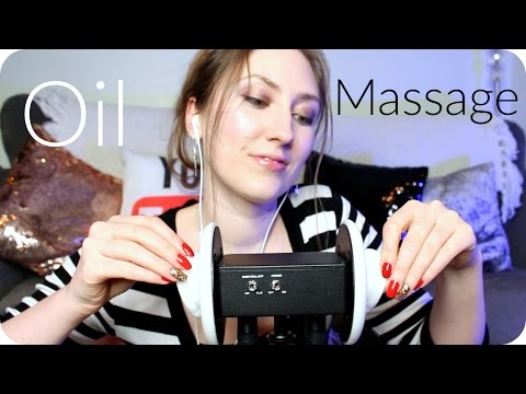 ASMR Oil Ear Massage (NO TALKING) Long Stroking, Rubbing & Ear Tapping for Sleep & Tingles (3Dio)