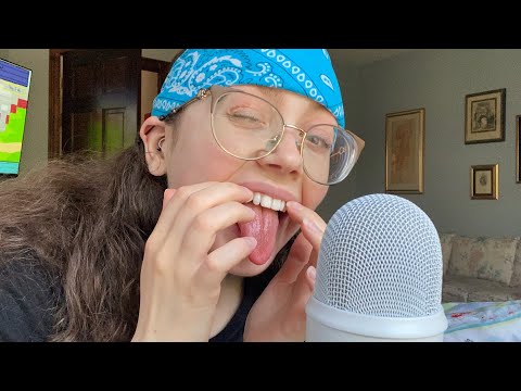 ASMR eating my blue yeti with teeth tapping (mic licking) (wet mouth sounds) (breathing ASMR)