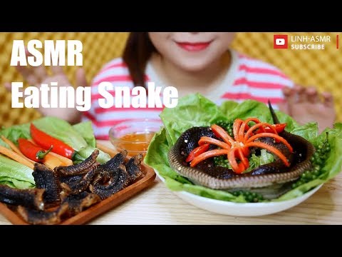 ASMR Eating Snake,traditional food,mukbang,eating sound| LINH-ASMR