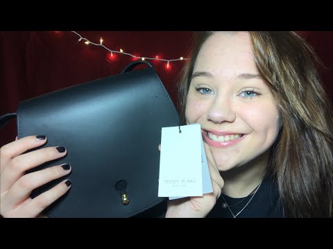 ASMR | Leather Tapping + Whispering (Review)