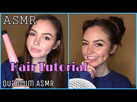 ASMR | SPACE BUNS TUTORIAL | Calming whispers, tapping, brushing | Quantum ASMR