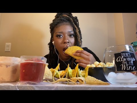 MY FIRST ASMR Video| Homemade Tacos Mukbang Very Crunchy Relaxing Videos, Eating Crunch Sounds