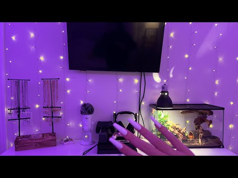ASMR~ room tour 🫶🏼 tapping and scratching around my room