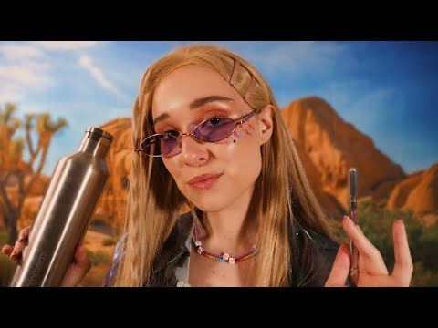 ASMR Coachella Girl Defends You & Fixes Your Makeup | Gossiping, Spray Bottle, Close Whispers