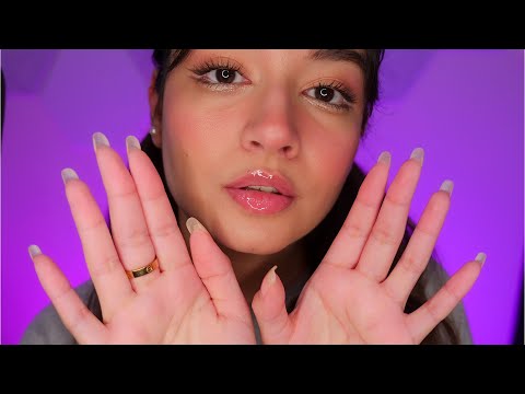 ASMR Gently Touching & Poking Your Face (Personal Attention/Soft Mouth Sounds)