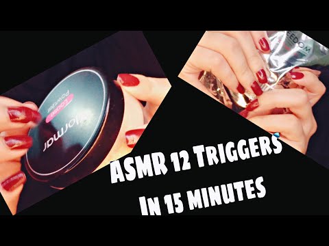 ASMR 12 Triggers in 15 minutes |😴 اصوات خافتة للنوم