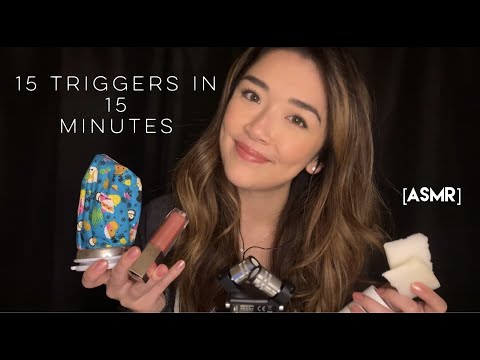[ASMR] 15 triggers in 15 minutes! (Zoom H8 mic, whispered)