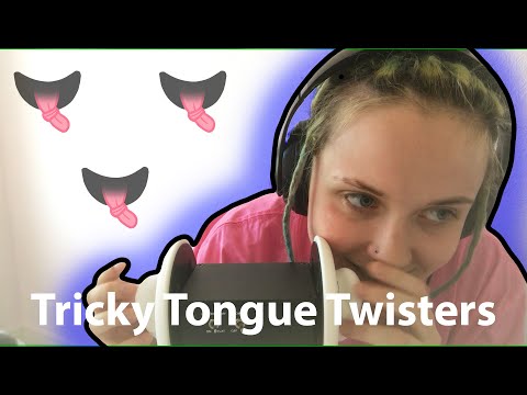 Can You Say These Tongue Twisters?? 👅 ASMR Ear Tapping, Cupping, Rubbing 👂😴