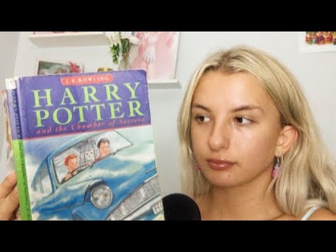 ASMR: Harry Potter book review, tapping, inaudible whisper, reading