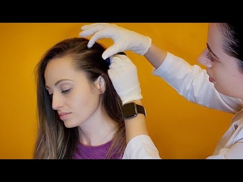 ASMR Real Person Scalp & Hair Check Up, Hair Brushing (Soft Spoken Medical Rp)