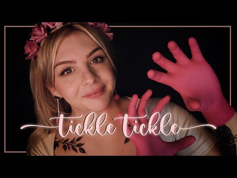 💖🧤 ASMR Tickle Tickle Trigger Word with Latex Gloves 🧤💖 Hand Movements, Whispers, Personal Attention
