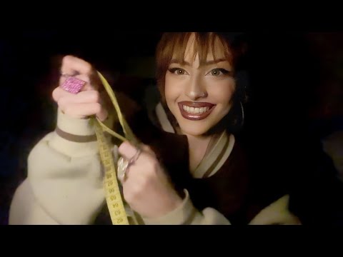 ASMR Measuring your face so your crush can sit on it [+ Unintelligible] 🤭