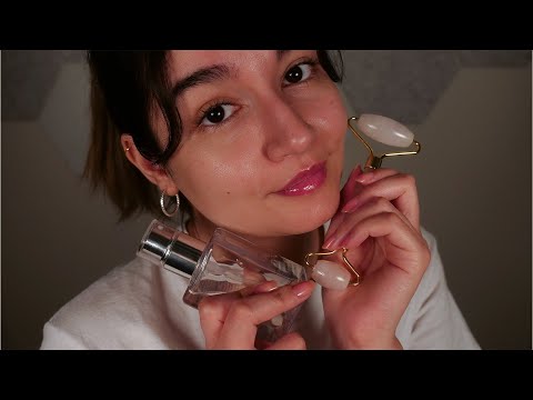 ASMR Doing My Daytime Skincare Routine (Whispering, Tapping, Cozy Vibes)
