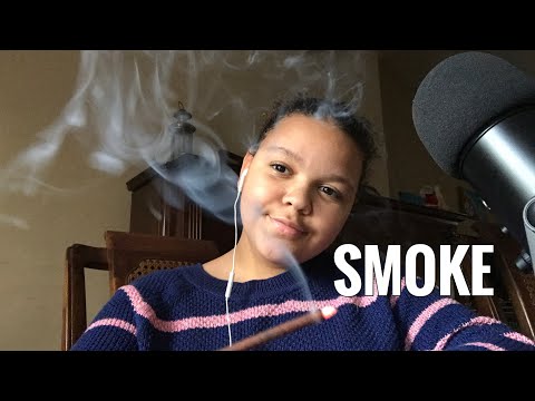 ASMR- smoke | movements and more | (from an incense)