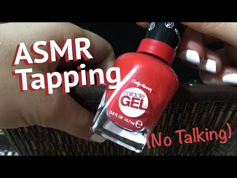 ASMR Nail polish tapping 💅🏼 No Talking | Glass sounds, sticky sounds, clock ticking