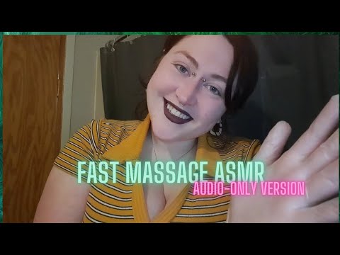 ASMR Fast Massage with Gloves ✨️🖤 Personal Attention Neck and Arm Massage - Audio-Only