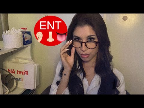 ASMR Ear, Nose and Throat Examination (ENT) Role Play: Ear Cleaning, Close up Personal Attention