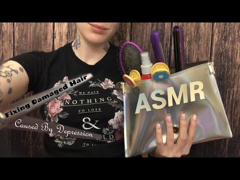 ASMR COMFORTING FRIEND HELPS 💇🏼CUT💇🏾‍♂️ AND 💆🏼STYLE 💆🏾‍♂️YOUR HAIR DAMAGED BY DEPRESSION