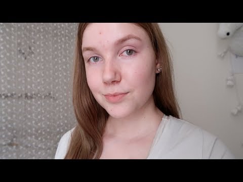 ASMR trying on different colored contacts (review)