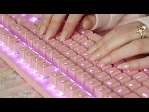 [ASMR] Actually Typing On Keyboard In Japanese With Acrylic Nails | Mechanical Keyboard, No-Talking